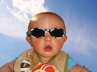 baby with sunglasses