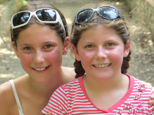 two girls with sunglasses